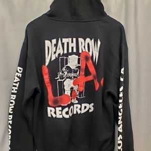 Death Row Records Vintage Black Hoodie 90' vibes Size M